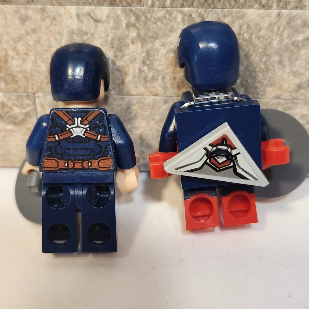 LEGO Marvel Captain America Minifigure Lot Space Suit Tactical Steve Rogers 2pc